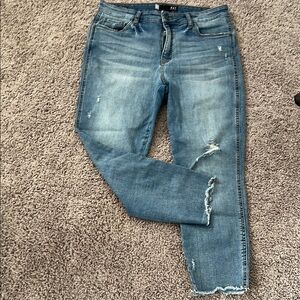KUT From the Kloth CONNIE HIGH RISE FAB AB CROP Women's Blue Jeans